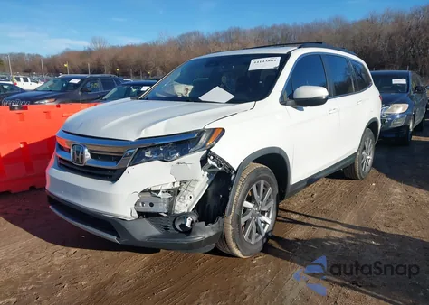 2021 Honda Pilot Awd Ex-L z USA, uszkodzony, nr VIN 5FNYF6H57MB086239